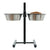 Zolux Adjustable Stand With Stainless Steel Dog Bowls