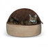 K&H Self-Warming Kitty Bed Hooded Small Chocolate/Tan 16"/41 cm