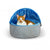 K&H Self-Warming Kitty Bed Hooded Small Blue/Gray 16