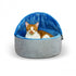 K&H Self-Warming Kitty Bed Hooded Small Blue/Gray 16"/41cm