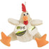 GoDog® Checkers™  Fat White Rooster with Chew Guard Technology™ Durable Plush Squeaker Dog Toy