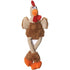 GoDog® Checkers™  Skinny Brown Rooster with Chew Guard Technology™ Durable Plush Squeaker Dog Toy