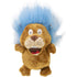 GoDog® Silent Squeak™ Crazy Hairs Lion with Chew Guard Technology™ Durable Plush Dog Toy