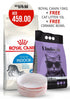 10kg Royal Canin Indoor Cat Food + FREE 10L Lindocat White Bentonite Double Action Lavender Litter + Bonus Ceramic Bowl: Total Feline Health Nutrition Package